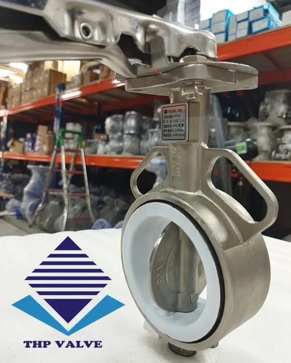 Van bướm inox tay gạt