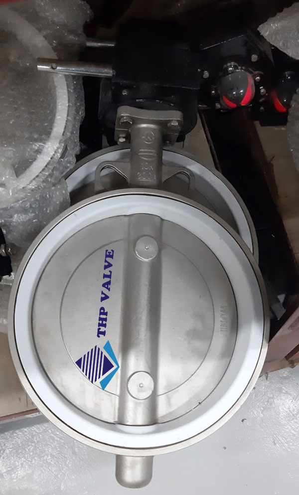 Van-bướm-tay-quay-inox-DN300-Wonil-Korea