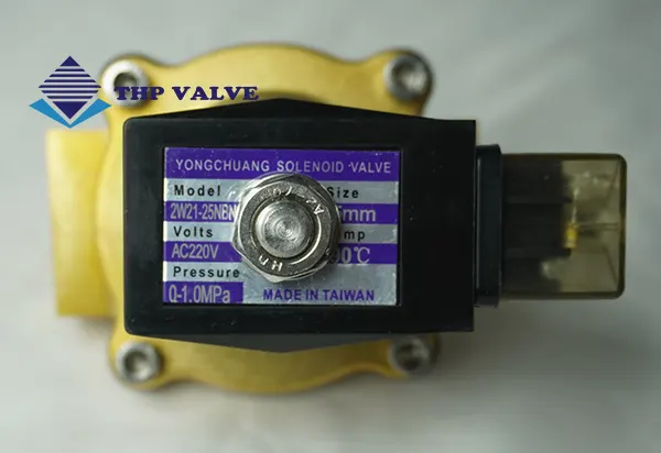 Thông số kỹ thuật van điện từ nước thường đóng 220V trên tem